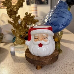 Festive Santa Claus Candle Holder